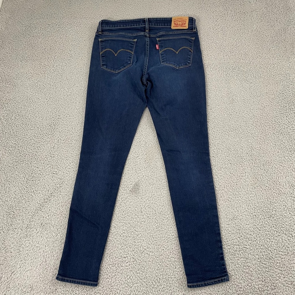 Levi's 711 Skinny Jeans Women 29 Blue Dark Wash Mid Rise Stretch Denim - Picture 6 of 11